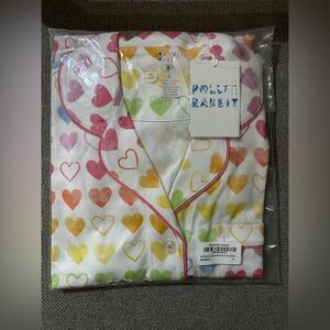 Watercolor Hearts Polo Pajamas Polo Set